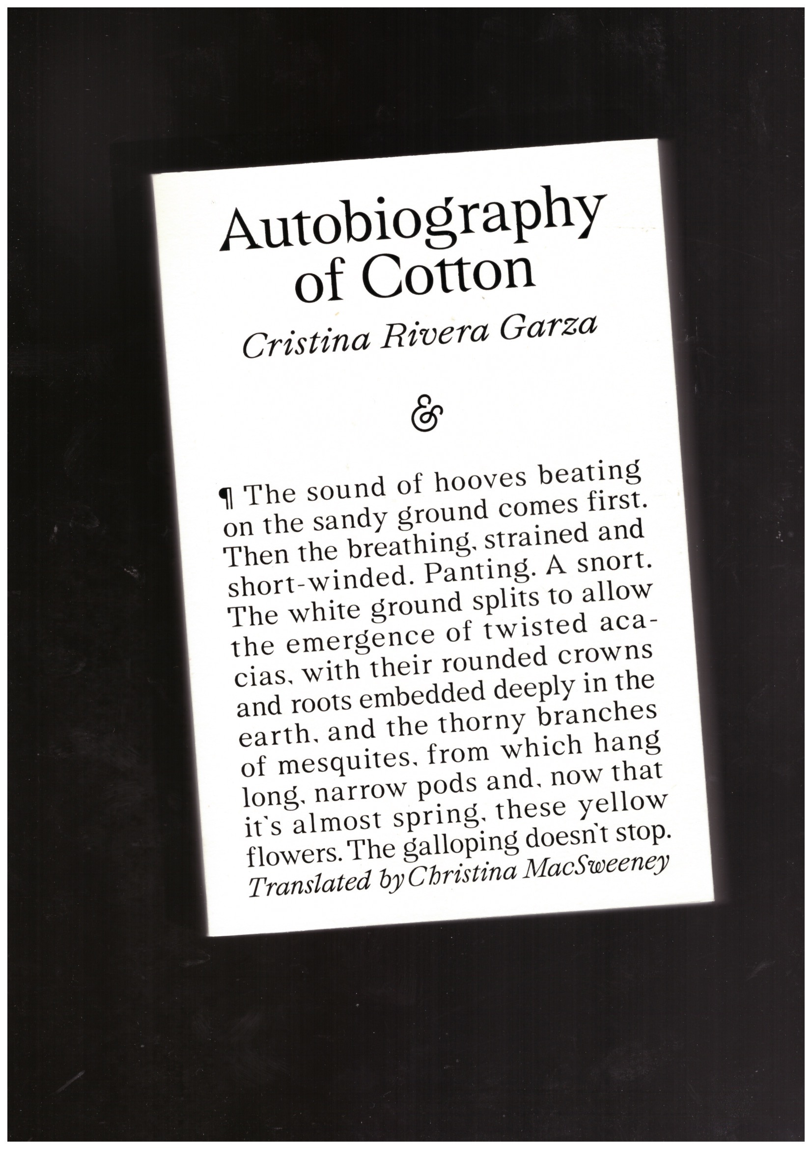 RIVERA GARZA, Cristina - Autobiography of Cotton